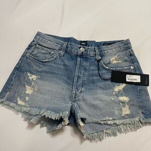 NWT Edwin Cai Short 4” Inseam Cool Destroyed Distressed Denim Shorts Size 30 New